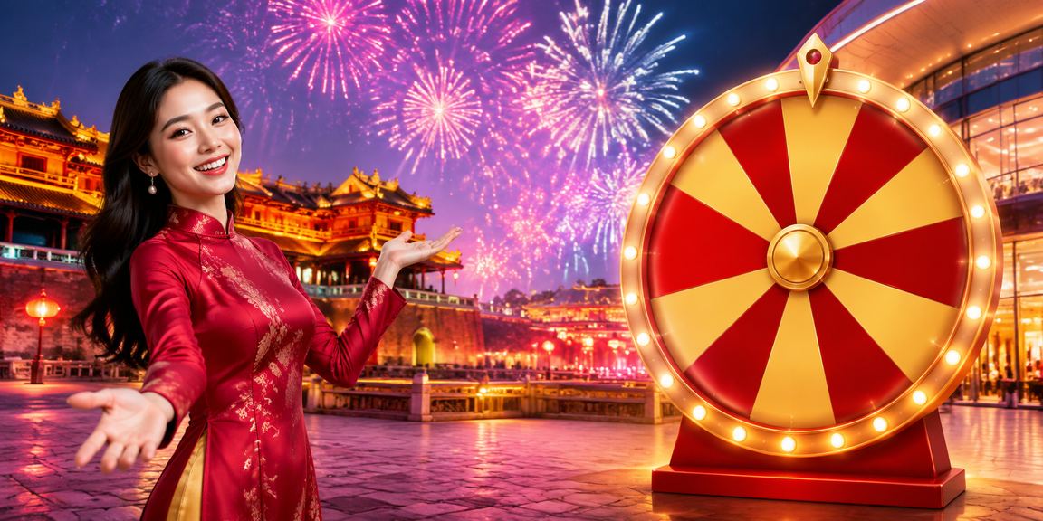 Không khí lễ hội may mắn tại Huế với người dùng tham gia chương trình quay số trúng thưởng trực tuyến